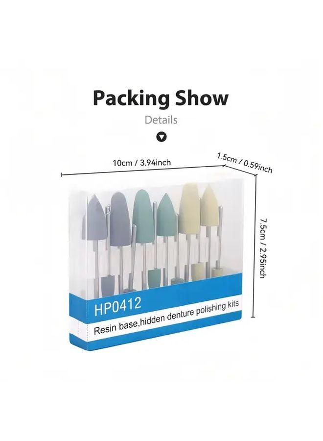 HP0412 12 قطعة مجموعة تلميع السيليكون للراتنج والمجوهرات 2 35 مم مقبض - Image 2